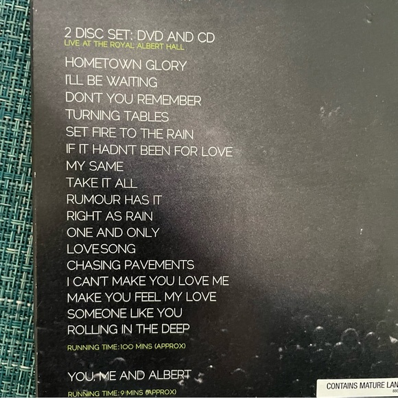 Adele Live at Royal Albert Hall CD and DVD Sept 2011 90 minute Concert Fantastic - Picture 4 of 15